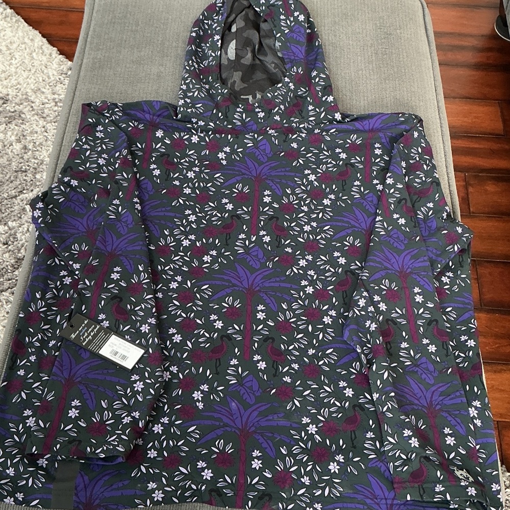 Greyson Purple and Green Patterned Hoodie
